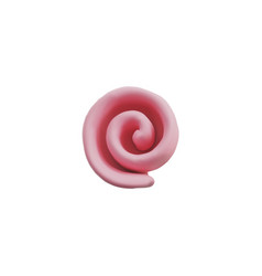 Realistic Plasticine Pink Curl 3d Render