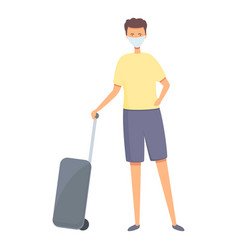 Vacation In Mask Icon Cartoon Travel Face