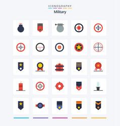 Creative Military 25 Flat Icon Pack