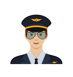 Portrait Of An Airline Pilot Captain Clipart