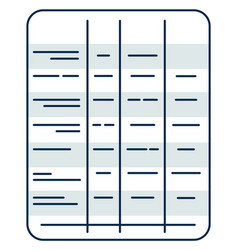 Table With Text Data Icon Financial Statistic