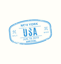 Usa Passport Stamp Visa Travel New York