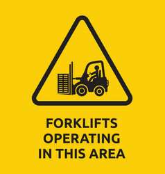 Forklift Operating Area Sign