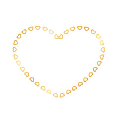 Golden Heart Frame Border Gold Valentines Day