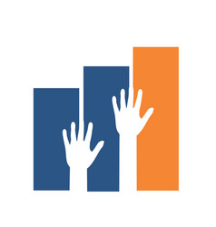 Hand Up Together Logo Icon