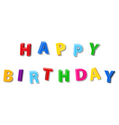 Happy Birthday Inscription Text 3d Stock