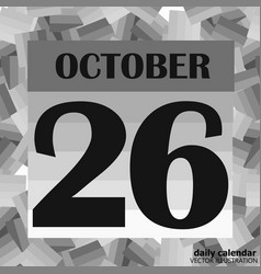 October 26 Calendar Day