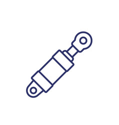 Hydraulic Cylinder Icon On White Line