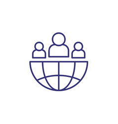 International Community Line Icon