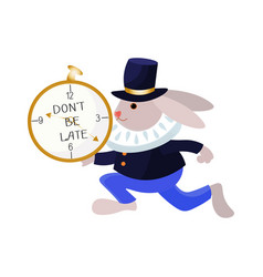 Rabbit From Alice In Wonderland Running