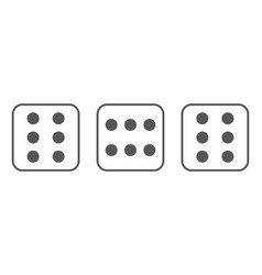 Dice Showing Six Three Die Cubes From Top View