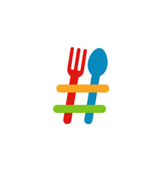 Hashtag Food Logo Symbol Logo