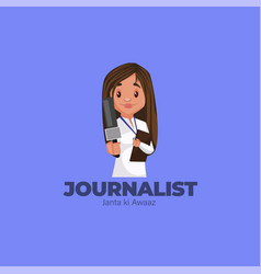 Journalist Janta Ki Awaaz Mascot Logo