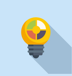 Research Bulb Icon Flat Digital Report