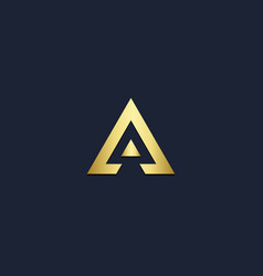 Triangle Shape Arrow Up Gold Logo