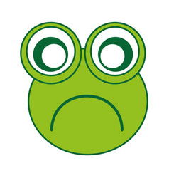 Comic Sad Frog Character Icon