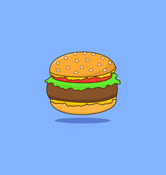 Burger Melted Cartoon Icon