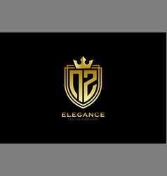 Initial Nz Elegant Luxury Monogram Logo Or Badge