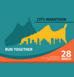 Run Shoe City Marathon Event Banner Design