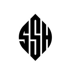 Ssh Circle Letter Logo Design With Circle