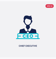 Two Color Chief Executive Officer Icon From