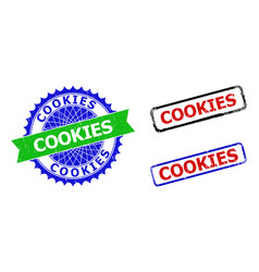 Cookies Rosette And Rectangle Bicolor Watermarks