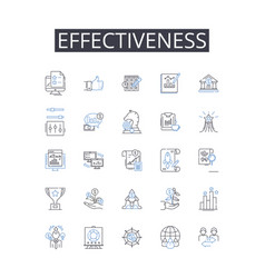 Effectiveness Line Icons Collection Forecasting