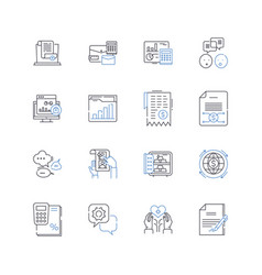 Financial Oversight Line Icons Collection