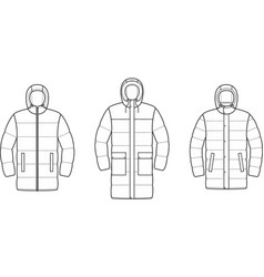 Mens Winter Quilted Down Coat