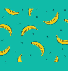 Banana Pattern With Mint Background