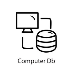 Computer Db Outline Icon Design Data