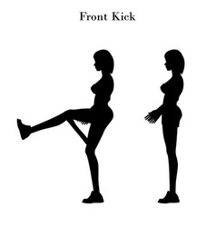 Front Kick Exercise Silhouette