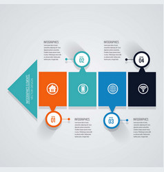 Infography With Options Arrow Shape