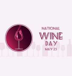 National Drink Wine Day May 25 Horizontal Banner