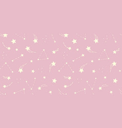 Pink And Yellow Star Pattern Cute Sky