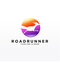 Roadrunner Bird Abstract Minimal Simple Geometric