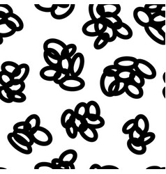 Seamless Oval Pattern Black Hand Drawn Rings