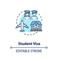 Student Visa Concept Icon