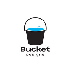 Black Bucket With Fresh Water Logo Design Graphic