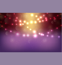 Glowing Fairy Lights And Light Bulb Background