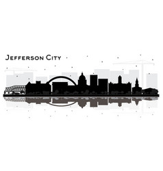 Jefferson City Missouri Skyline Silhouette