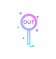 Out Decision Umpire Icon Design