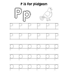 Pigeon Animal Tracing Letter Abc Coloring Page Z