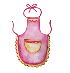 Watercolor Pink Kitchen Apron