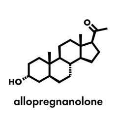 Allopregnanolone Drug Molecule Skeletal Formula