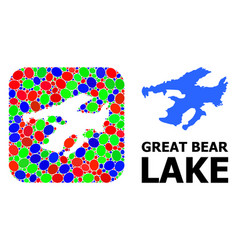 Mosaic Stencil And Solid Map Great Bear Lake