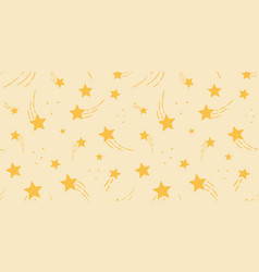 Orange Shooting Stars Repeat Pattern Star