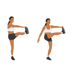 Woman Doing Kick Crunch Exercise Flat