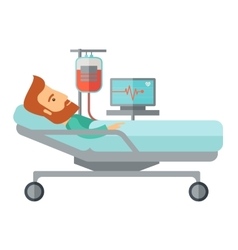 Patient In Hospital Bed Being Monitored