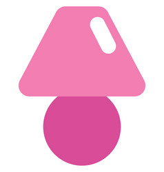 Pink Table Lamp On A White Background